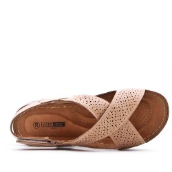 Grande Taille 38-43- Sandale en simili cuir