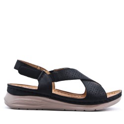 Grande Taille 38-43- Sandale en simili cuir