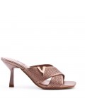 Faux leather heeled sandal