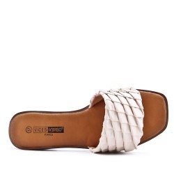 Grande Taille 41-44- Sandale à talon en simili cuir