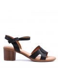 Faux leather heeled sandal