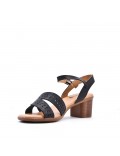 Faux leather heeled sandal