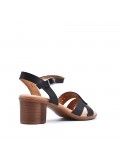 Faux leather heeled sandal