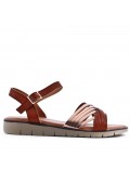 Faux leather heeled sandal