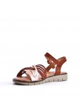 Faux leather heeled sandal