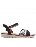 Faux leather heeled sandal