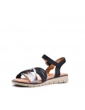 Faux leather heeled sandal