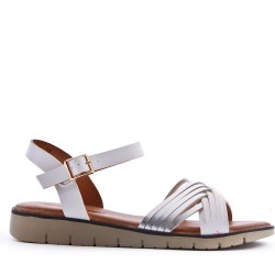 Faux leather heeled sandal