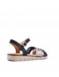 Faux leather heeled sandal