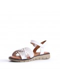 Faux leather heeled sandal