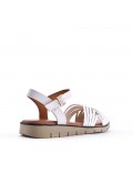 Faux leather heeled sandal