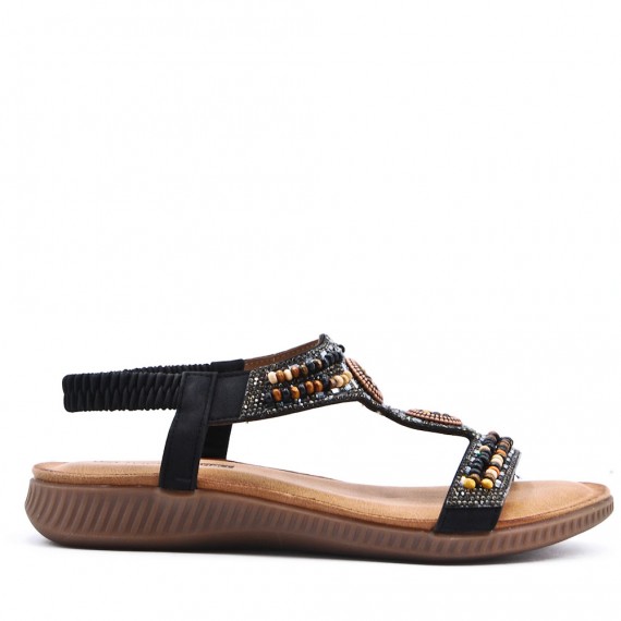 Faux leather sandal