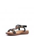 Faux leather sandal