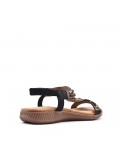 Faux leather sandal