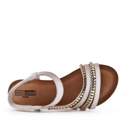 Grande Taille 38-43- Sandale en simili cuir