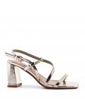 Faux leather heeled sandal