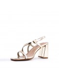 Faux leather heeled sandal