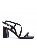 Faux leather heeled sandal