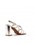 Faux leather heeled sandal