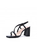 Faux leather heeled sandal