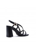 Faux leather heeled sandal