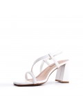 Faux leather heeled sandal