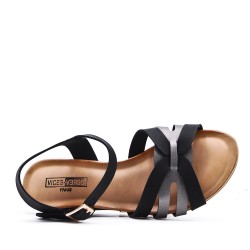 Grande Taille 38-43- Sandale en simili cuir