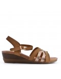 Grande Taille 38-43- Sandale en simili cuir