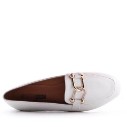 Large size 38-43 - Flat faux leather mocassin for women