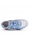 Women's faux leather lace up sneaker