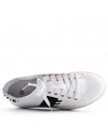 Women's faux leather lace up sneaker