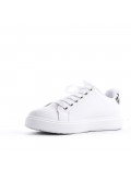 Women's faux leather lace up sneaker