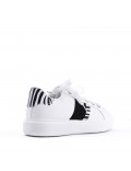 Women's faux leather lace up sneaker