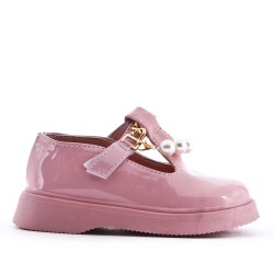 Child's derby in faux leather