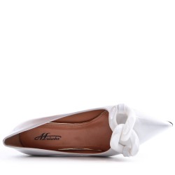 Leatherette pump with heels