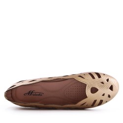 Comfort ballerina in faux leather