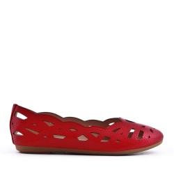 Comfort ballerina in faux leather