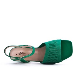 Faux leather heeled sandal