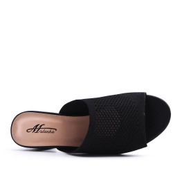 Faux leather heeled sandal