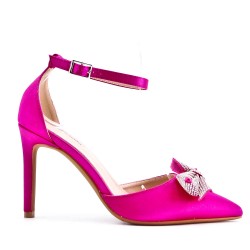 Faux leather heeled sandal