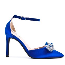 Faux leather heeled sandal
