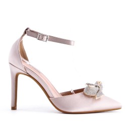 Faux leather heeled sandal