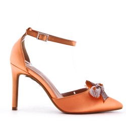 Sandale à talon en simili cuir