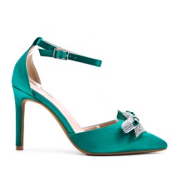 Faux leather heeled sandal
