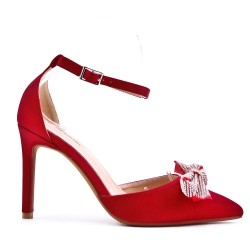 Faux leather heeled sandal
