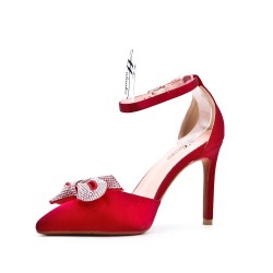 Faux leather heeled sandal