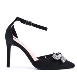 Faux leather heeled sandal