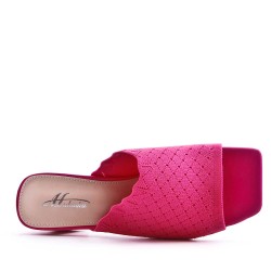 Faux leather heeled sandal
