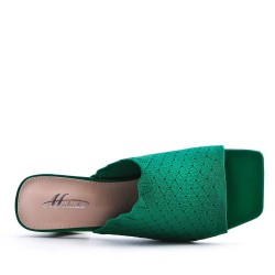 Faux leather heeled sandal