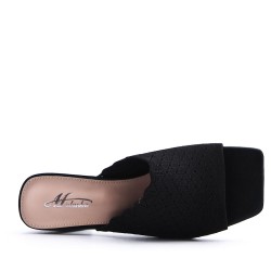 Faux leather heeled sandal